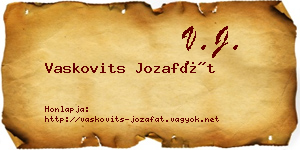 Vaskovits Jozafát névjegykártya